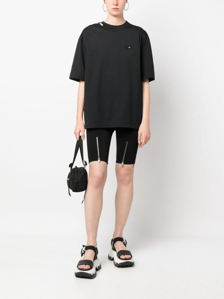 Black Layered Short-sleeve T-shirt