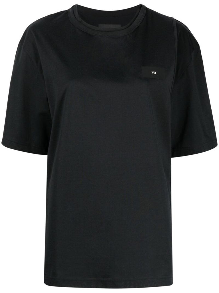 Black Layered Short-sleeve T-shirt