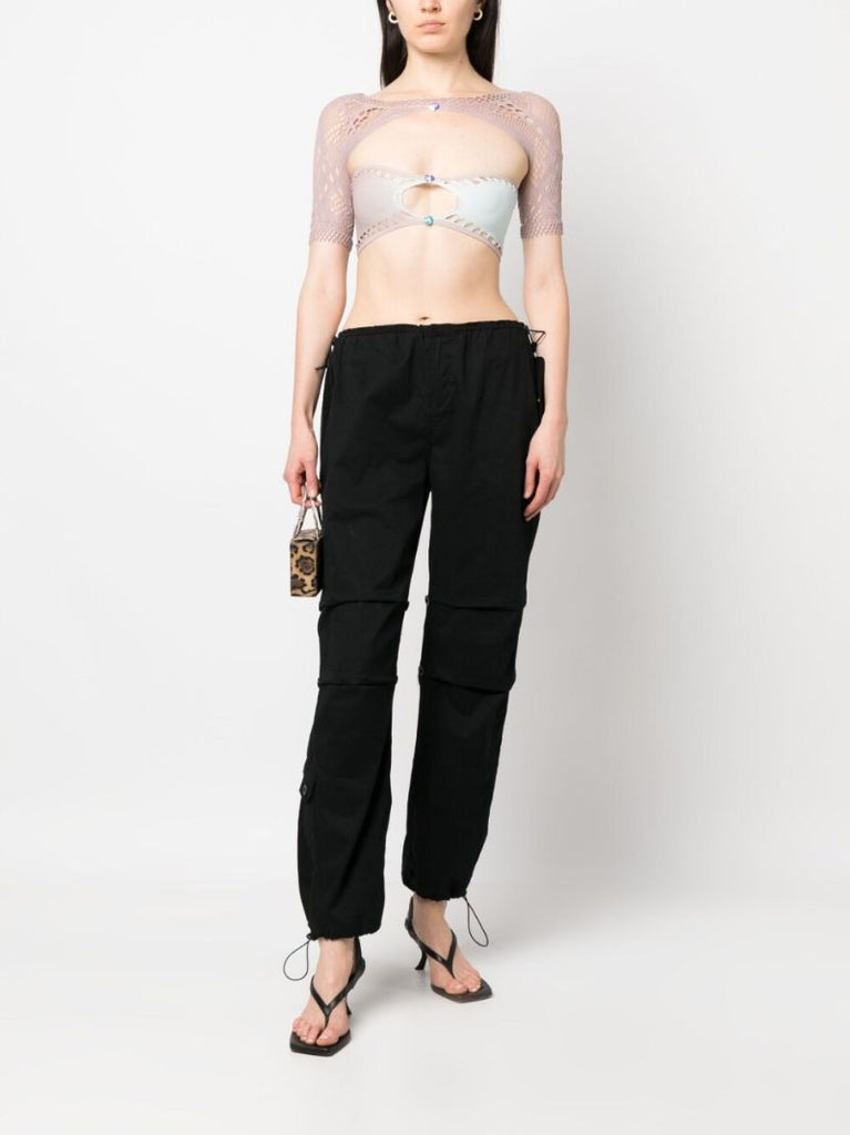 Pink Barbi Lace Crop Top