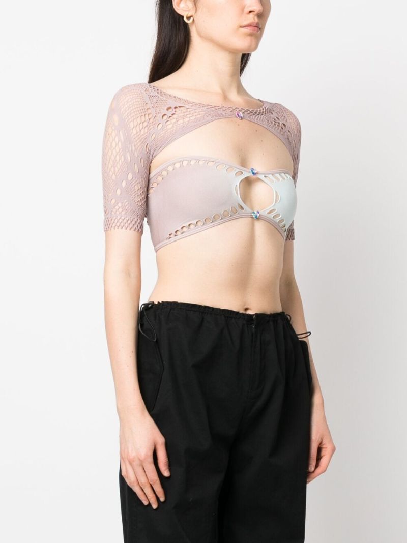Pink Barbi Lace Crop Top