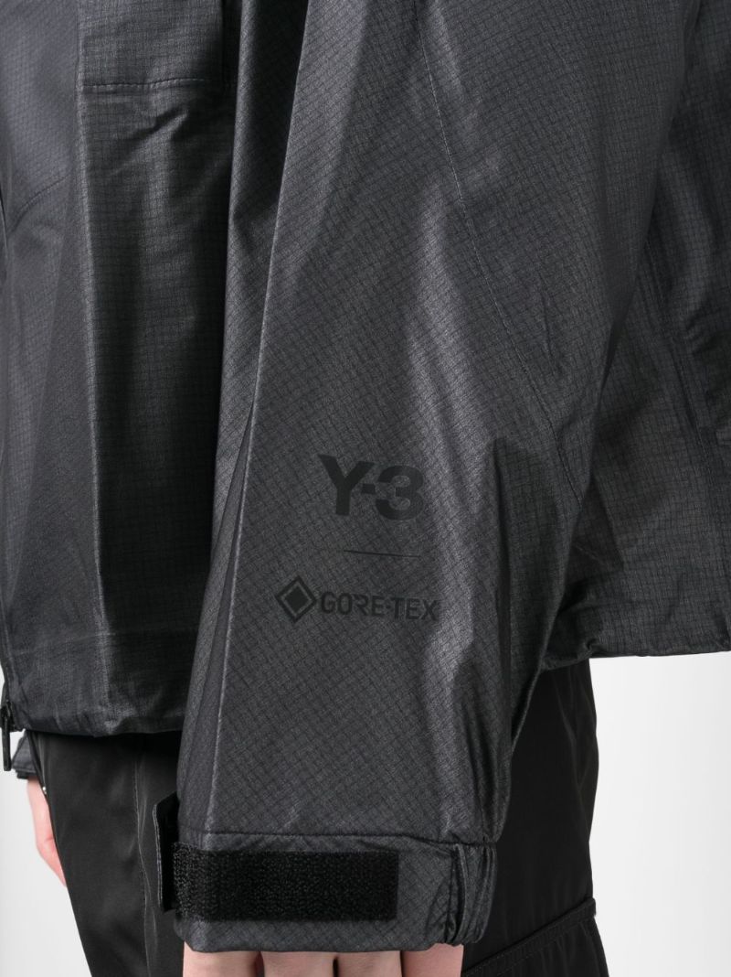 Grey Logo Print Hooded Jacket