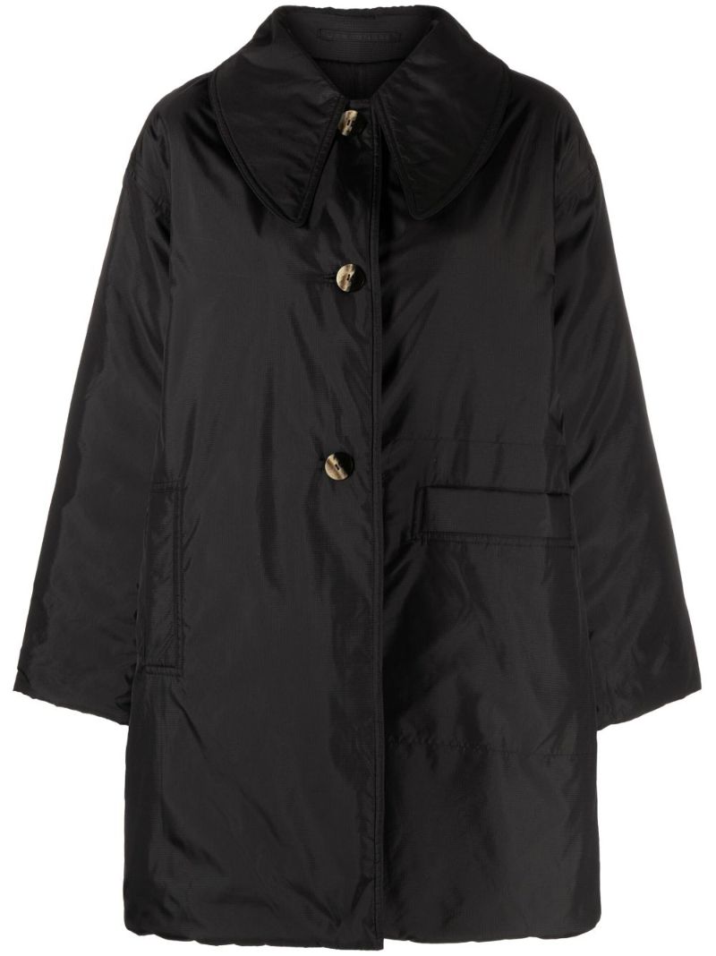 Black Reversible Quilted Coat