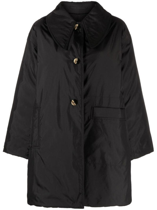Black Reversible Quilted Coat