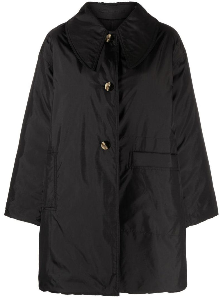 Black Reversible Quilted Coat