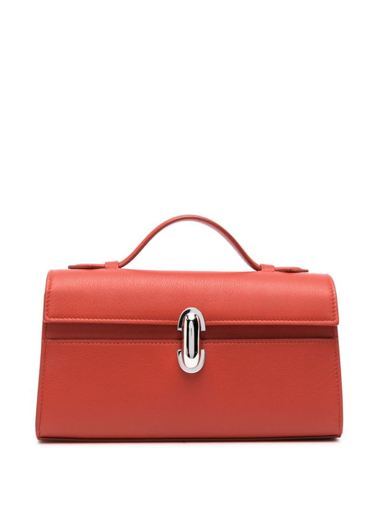 Red Symmetry Pochette Tote Bag