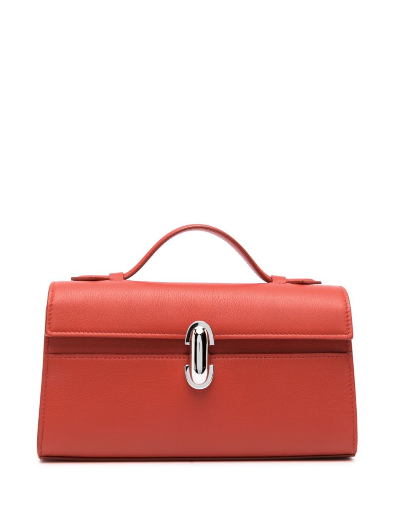 Red Symmetry Pochette Tote Bag
