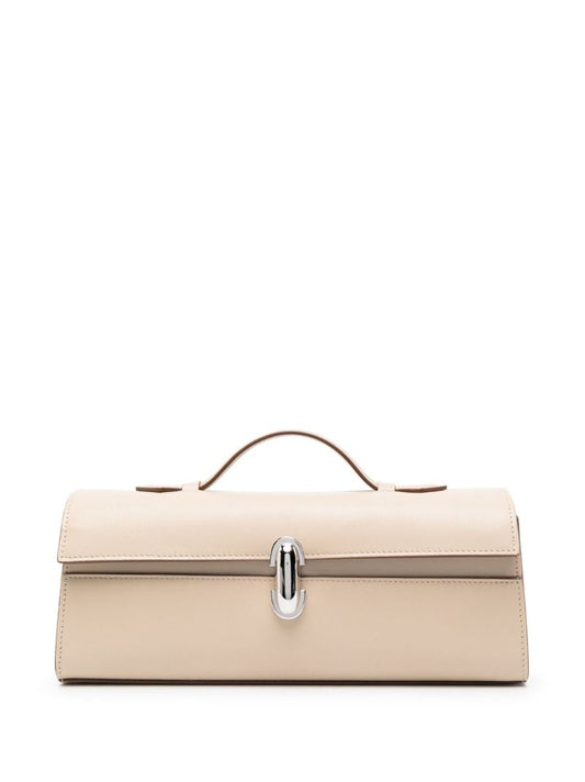 Neutral Symmetry Pochette Leather Tote Bag