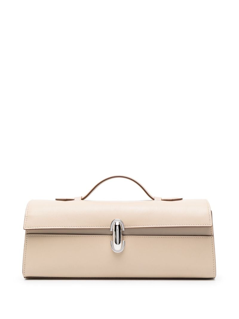 Neutral Symmetry Pochette Leather Tote Bag
