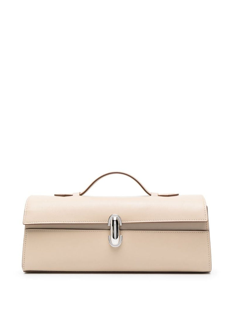 Neutral Symmetry Pochette Leather Tote Bag