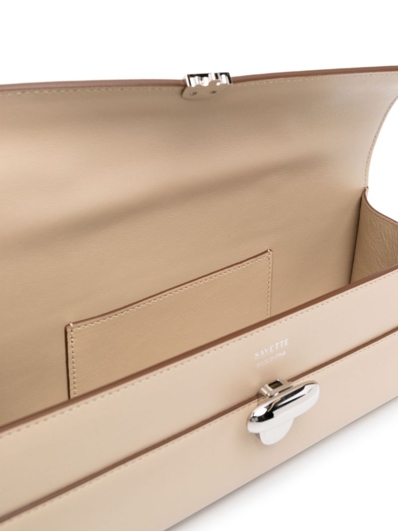 Neutral Symmetry Pochette Leather Tote Bag