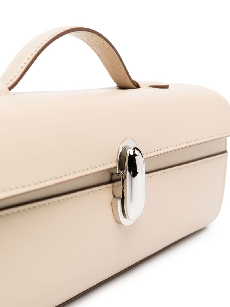 Neutral Symmetry Pochette Leather Tote Bag