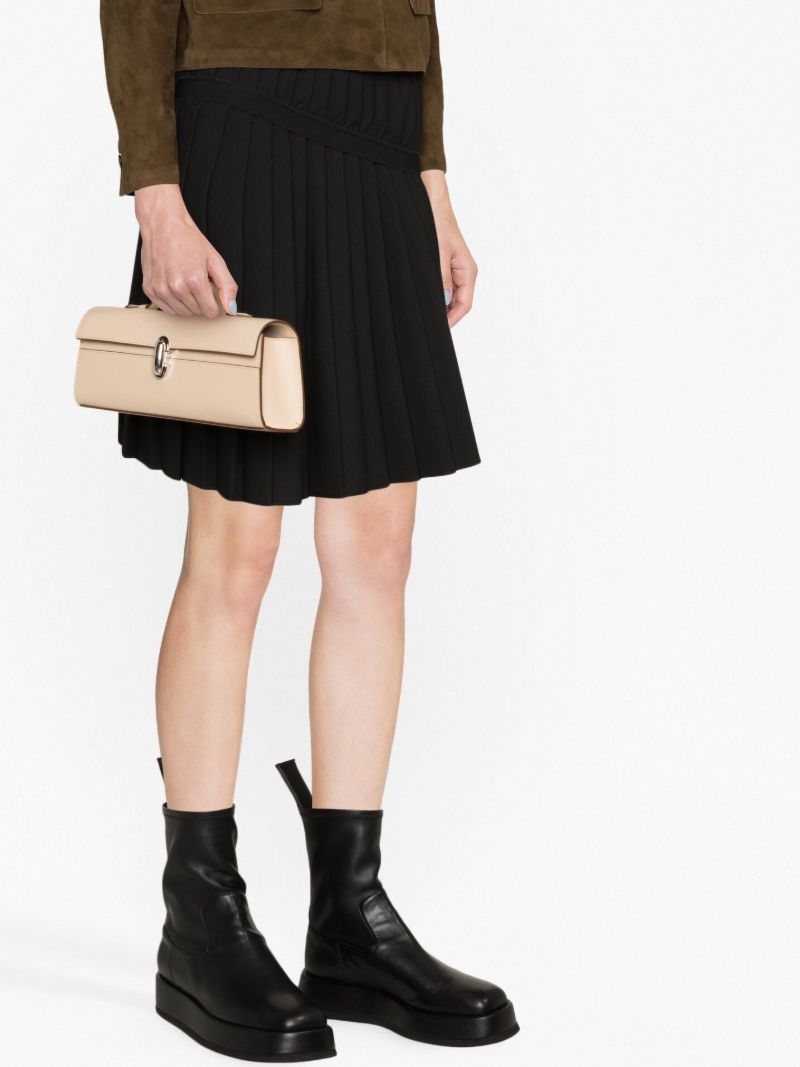 Neutral Symmetry Pochette Leather Tote Bag