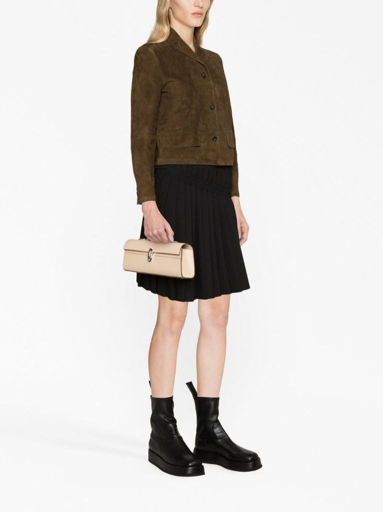 Neutral Symmetry Pochette Leather Tote Bag
