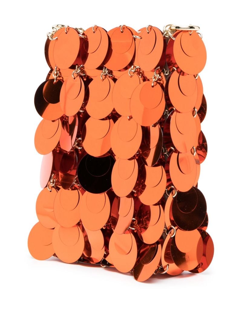 Orange Mini Sparkle Paillette Cross-body Bag