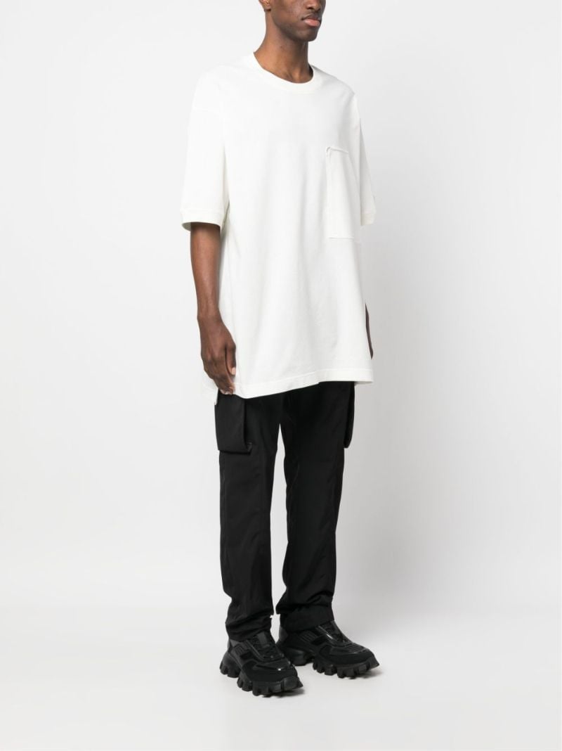 White Crepe Pocket Short-sleeve T-shirt