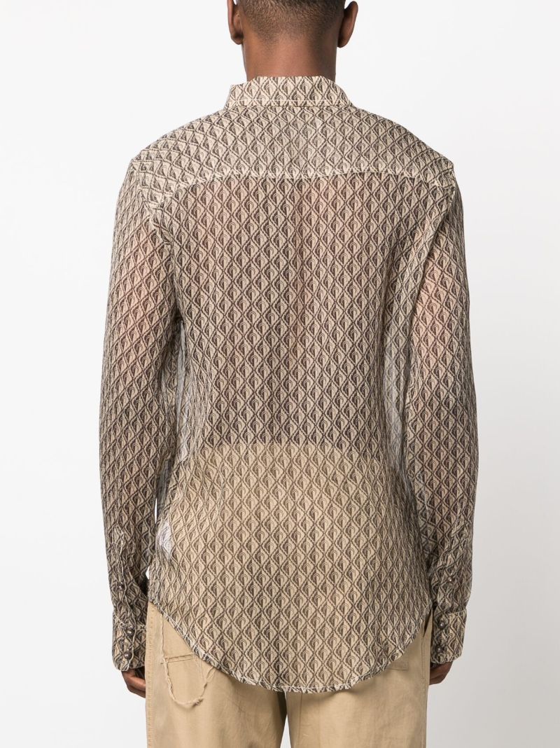 Brown Moon Diamant Silk Shirt
