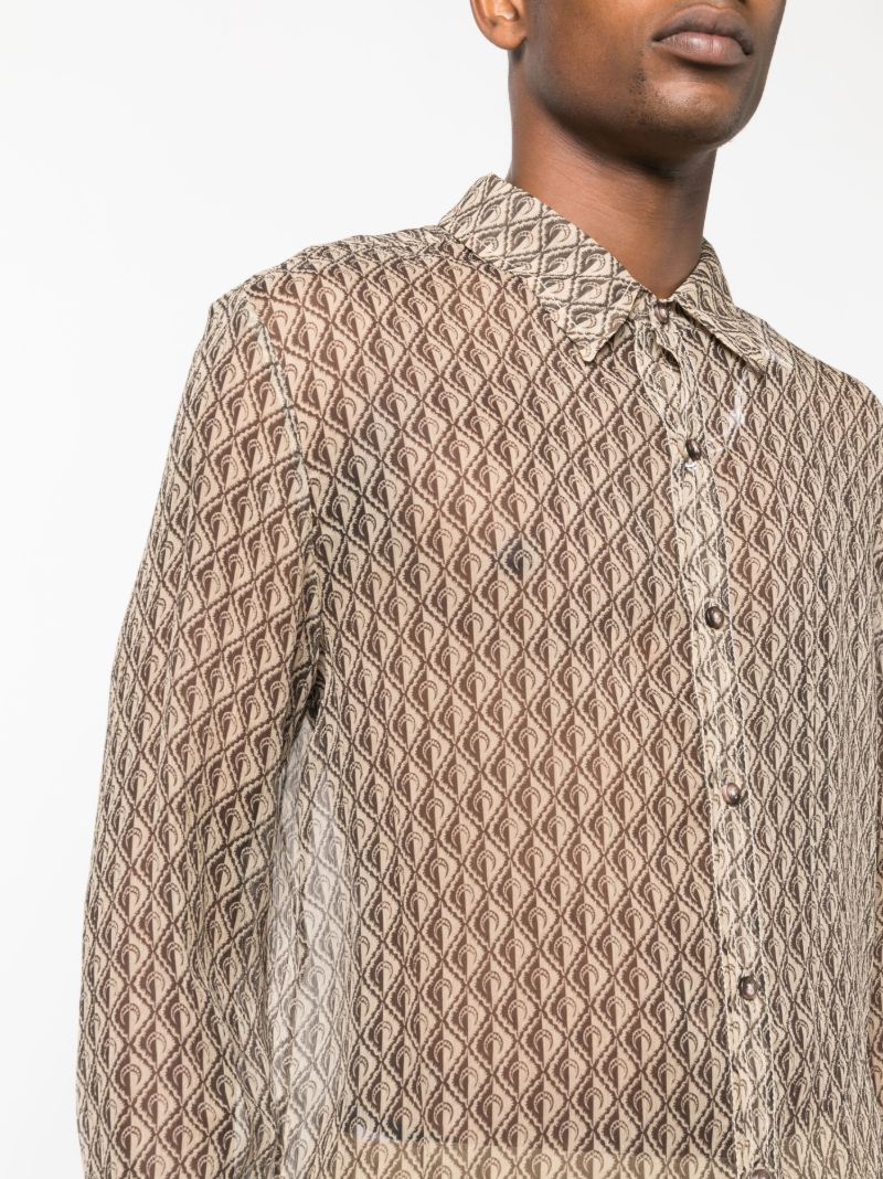 Brown Moon Diamant Silk Shirt