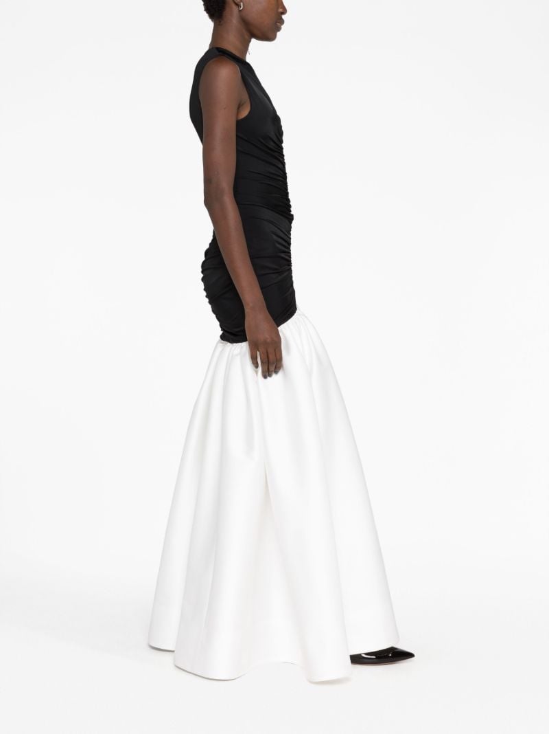 Black Draped Fishtail Gown
