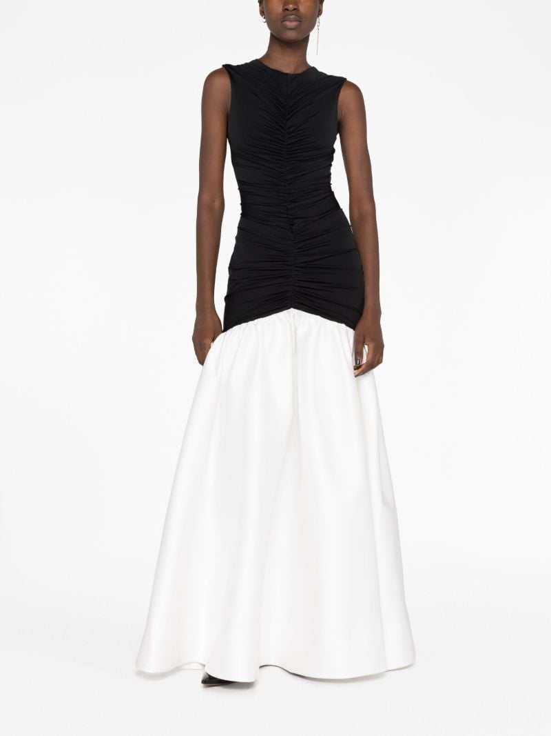 Black Draped Fishtail Gown