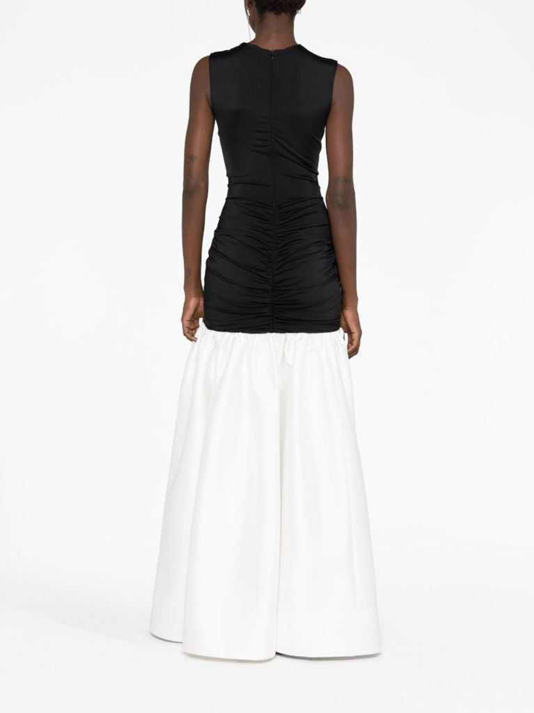 Black Draped Fishtail Gown