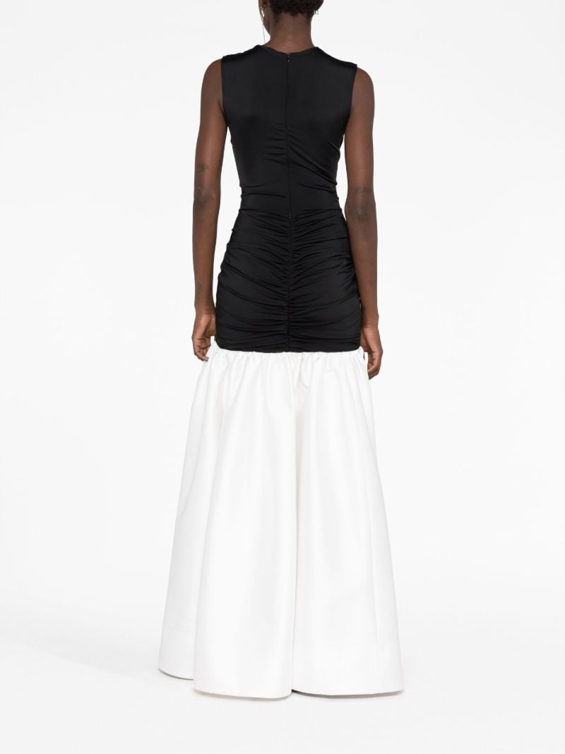 Black Draped Fishtail Gown