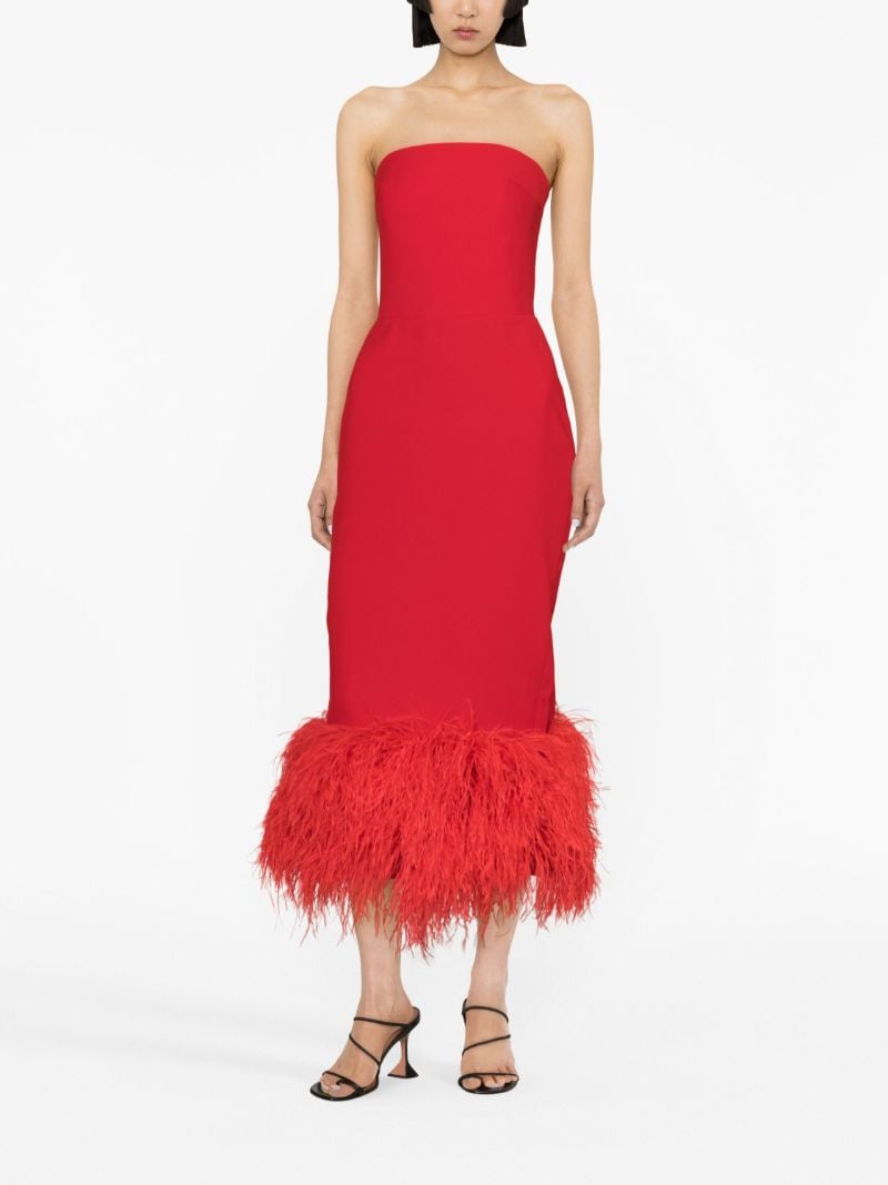 Red Cut-out Halterneck Satin Dress
