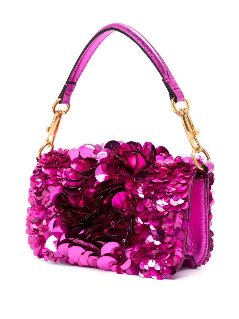 Pink LocÃ_x0083_Â² Small Sequin Shoulder Bag