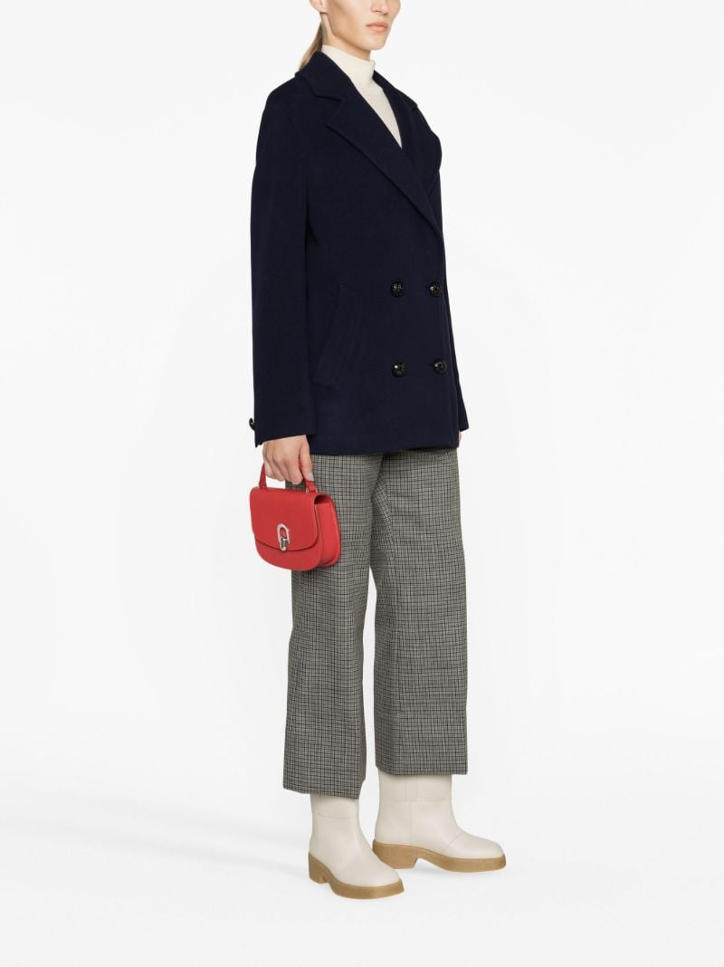 Red Mini Tondo Leather Top Handle Bag