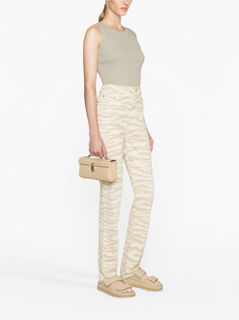 Beige Symmetry Interwoven Leather Mini Bag