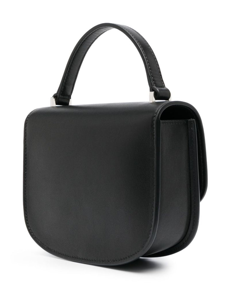 Black Tondo 22 Mini Leather Tote Bag