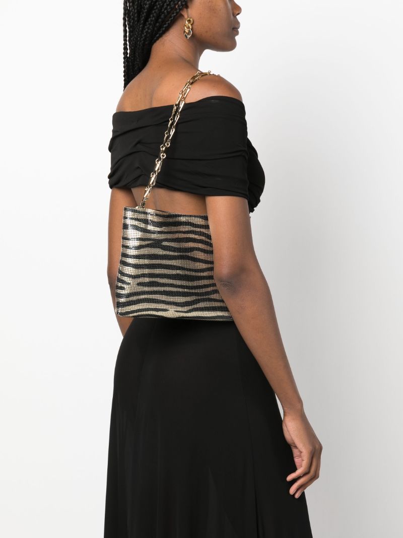 Gold Pixel Tiger-print Cross Body Bag