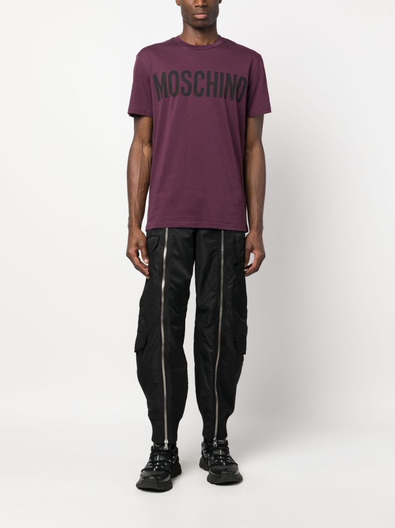 Purple Logo-print T-shirt