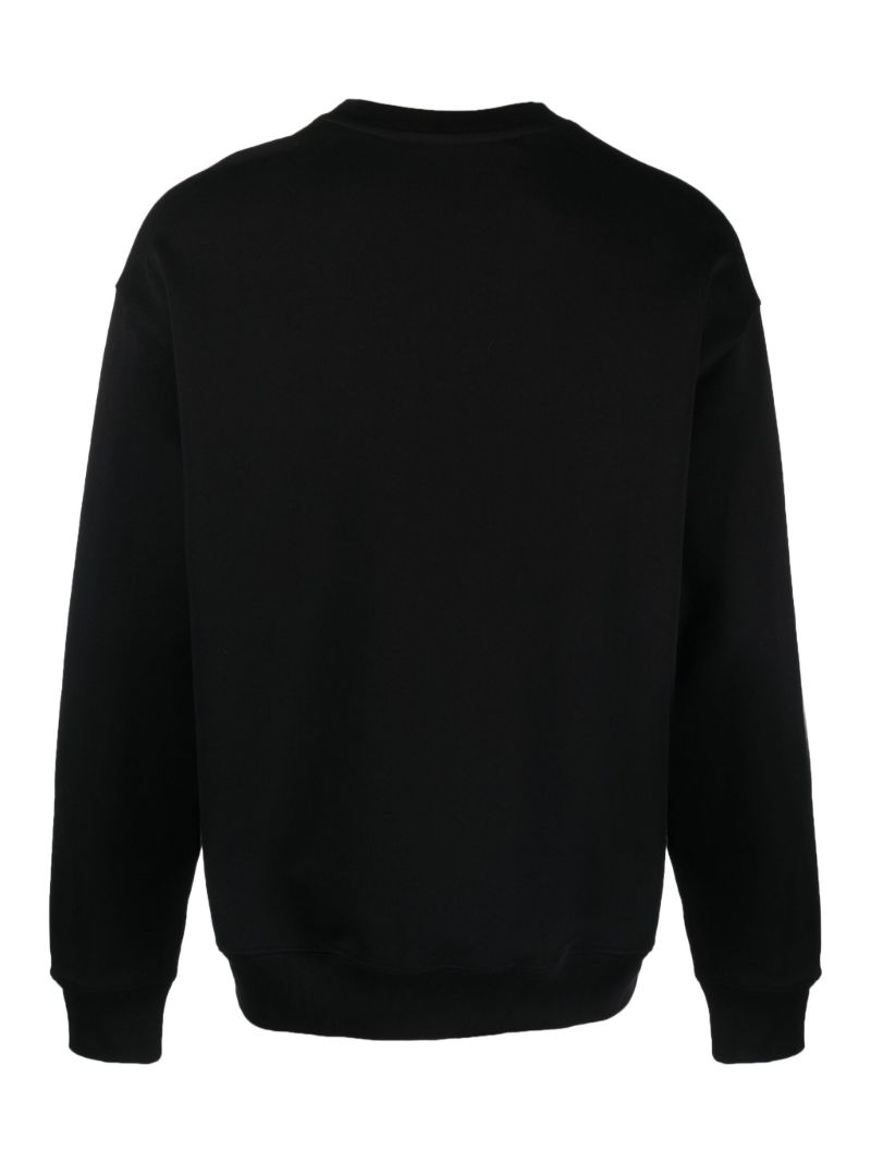 Black Logo-patch Cotton Sweatshirt