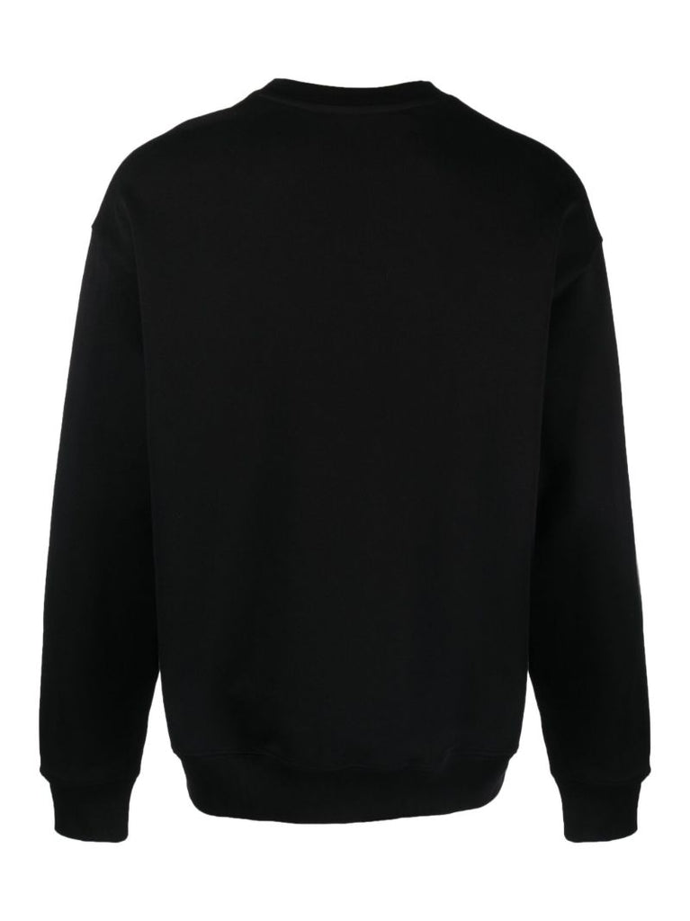 Black Logo-patch Cotton Sweatshirt