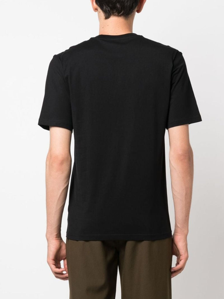 Black Logo-patch Organic Cotton T-shirt