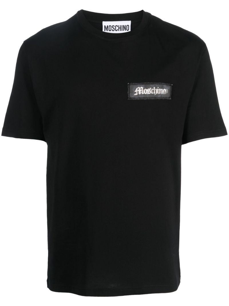 Black Logo-patch Organic Cotton T-shirt