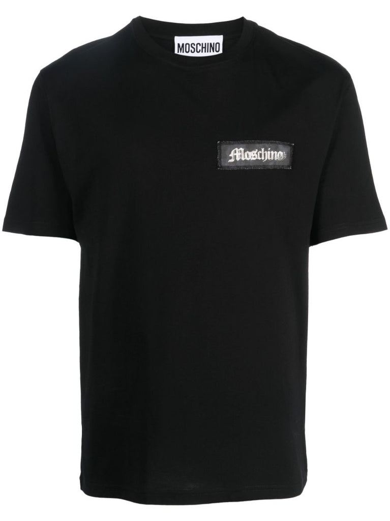 Black Logo-patch Organic Cotton T-shirt