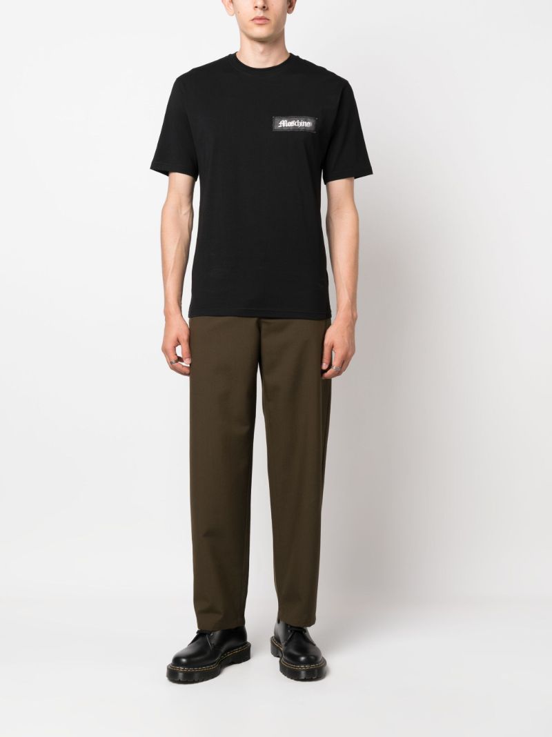 Black Logo-patch Organic Cotton T-shirt
