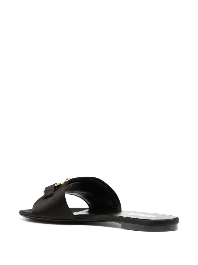Black La Medusa Flat Sandals