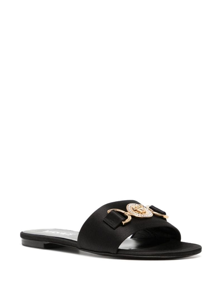 Black La Medusa Flat Sandals