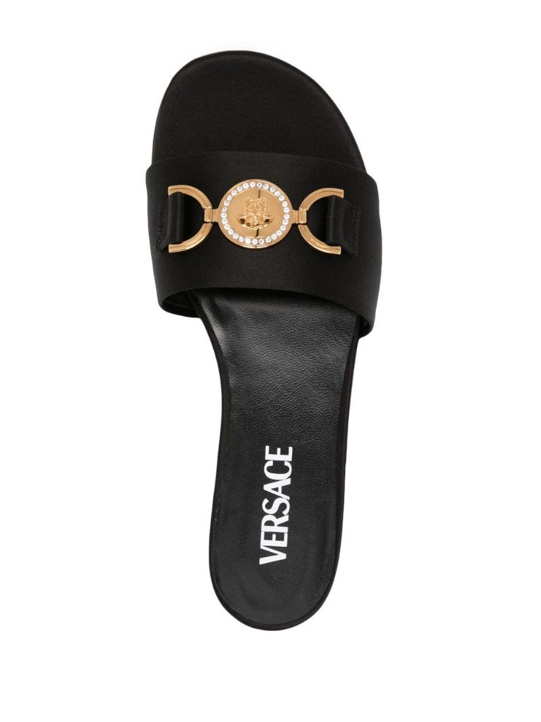 Black La Medusa Flat Sandals