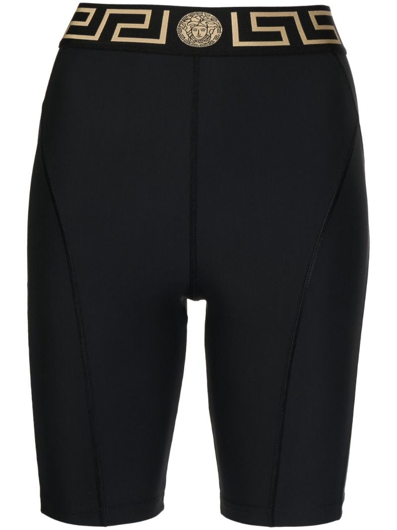 Black Greca Border Cycling Shorts