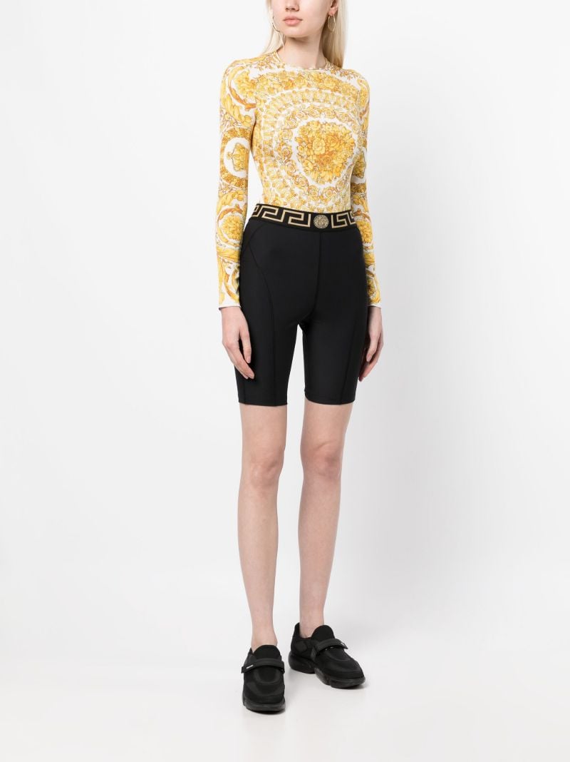 Black Greca Border Cycling Shorts