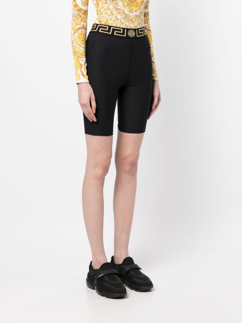 Black Greca Border Cycling Shorts