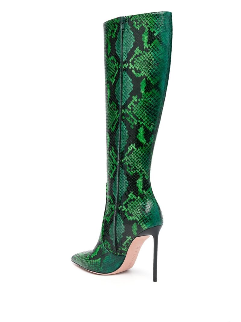 Green Block Python-print 105 Leather Boots