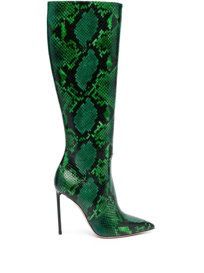 Green Block Python-print 105 Leather Boots