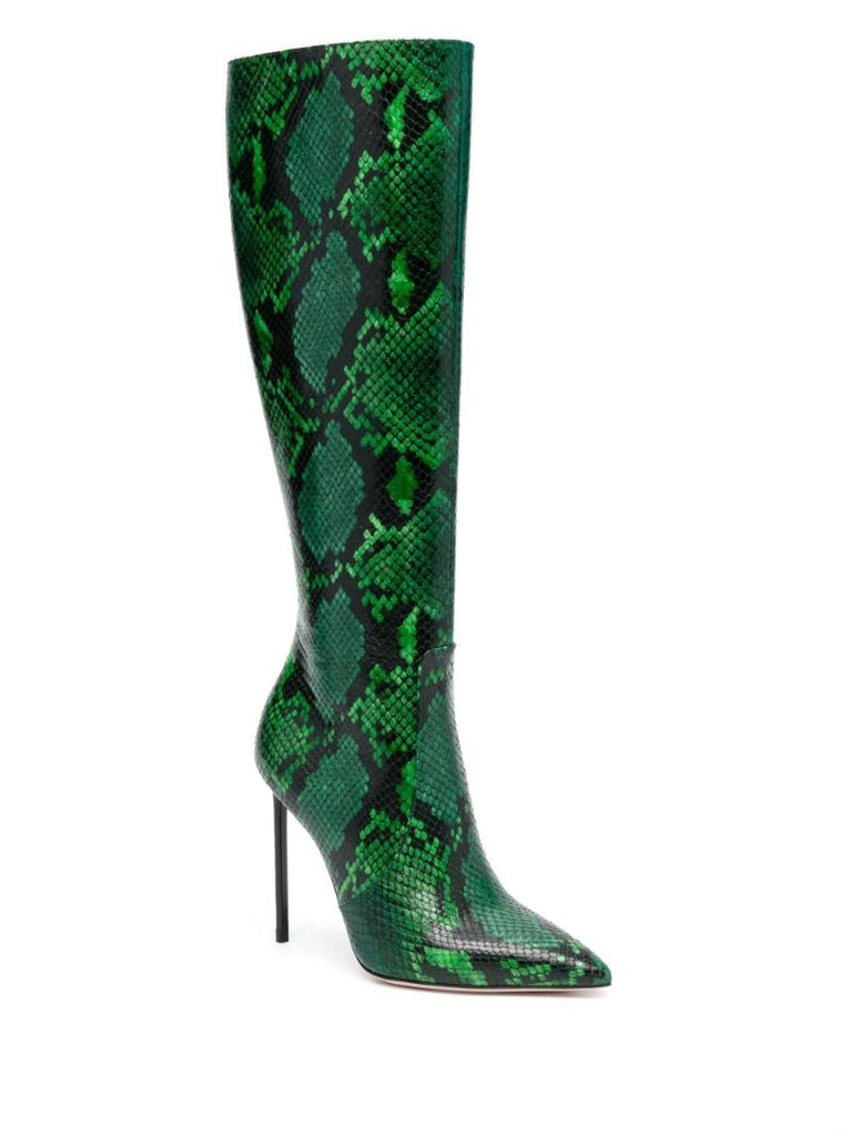 Green Block Python-print 105 Leather Boots