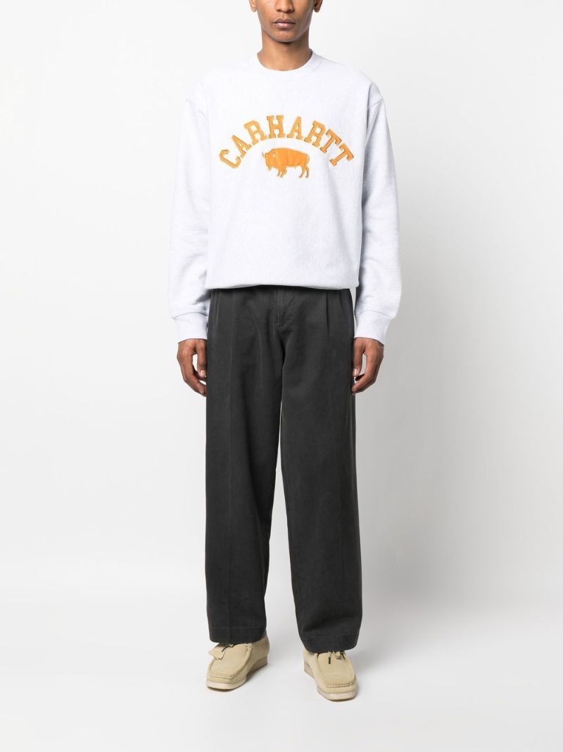 White Locker Embroidered Sweatshirt
