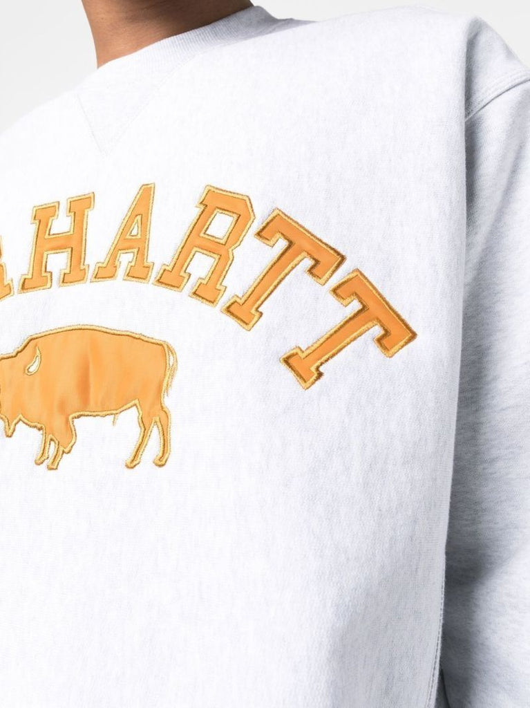 White Locker Embroidered Sweatshirt