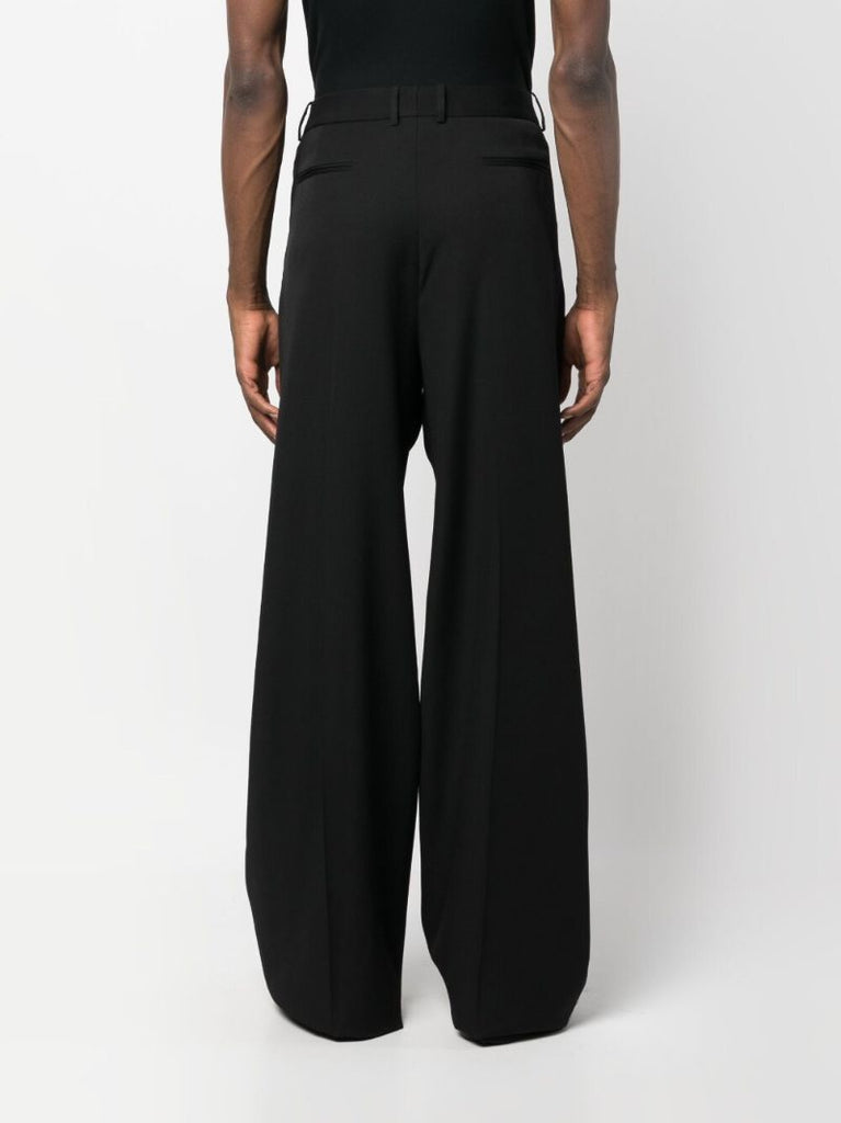 Black Wide-leg Tailored Trousers